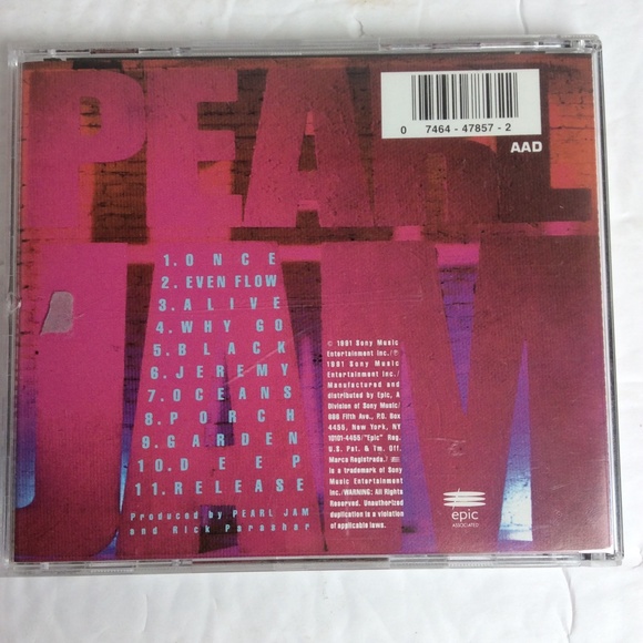 Ten by Pearl Jam (CD, 1991) - Picture 3 of 8